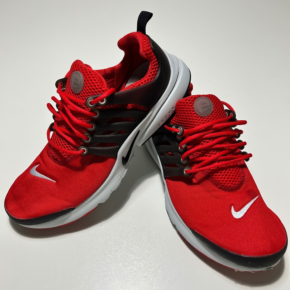 Nike Air Presto University Red Black Sneakers 833875-600 Mens 7Y / Womens 8.5